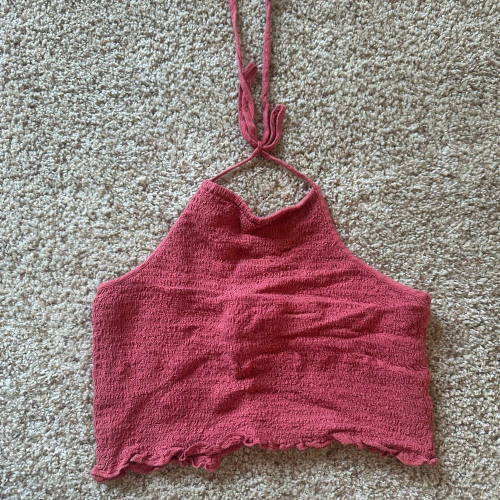 Women's Pink Halter Top
